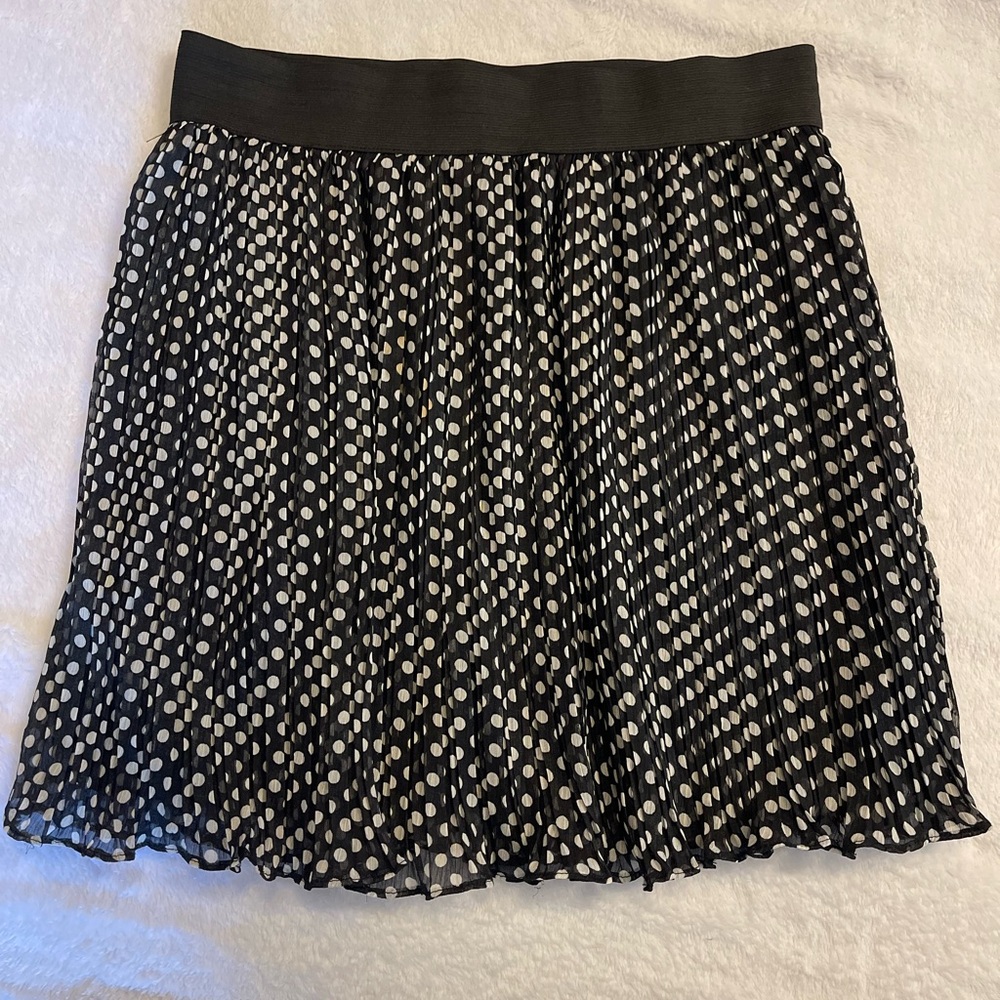 Black and White Polka Dot Skirt